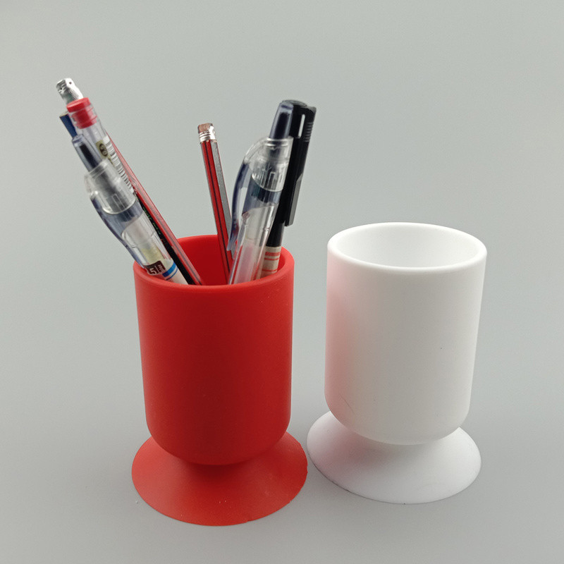Kreativni silikonski držač za olovke s vakuumskom čašicom Stalak za olovke Lončić za olovke Posuda za četke za šminku Stolni organizator Skladištenje pribora