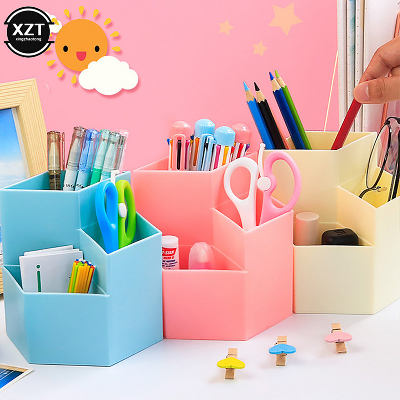 3 rešetke Držač olovke velikog kapaciteta Stolna olovka Kutija za pohranu šminke Držač u obliku dijamanta Školski uredski papir