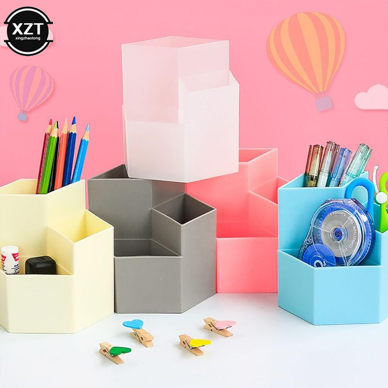 3 rešetke Držač olovke velikog kapaciteta Stolna olovka Kutija za pohranu šminke Držač u obliku dijamanta Školski uredski papir