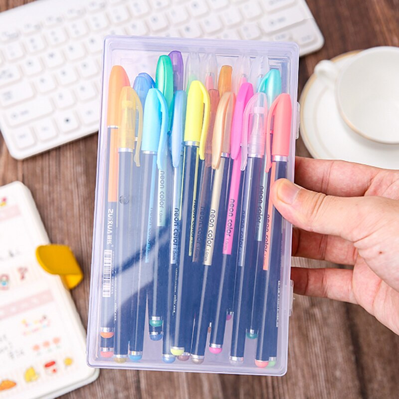 Läbipaistev lauaarvuti kirjatarvete kleebised plastikust hoiukarbi korraldaja konteiner kunstitööriista ümbris käsitöö lauaarvuti koolitarvete jaoks