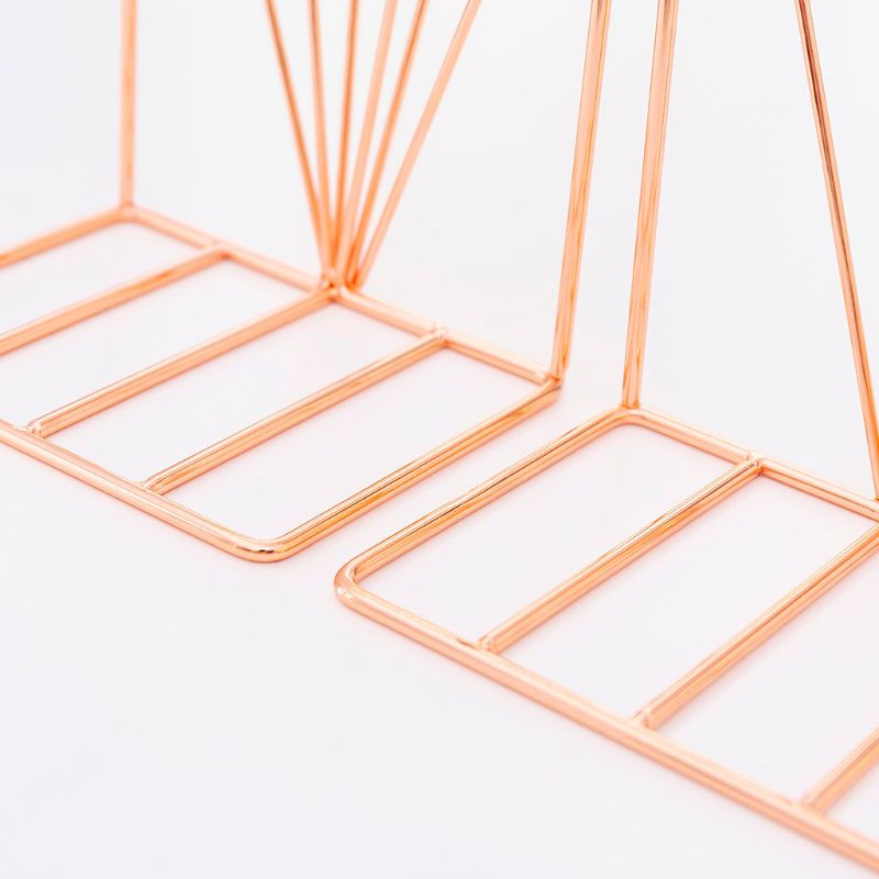 Kreativni metalni držači za knjige u obliku dijamanta, stolni organizator, potpora za knjige, stalak, držač, polica