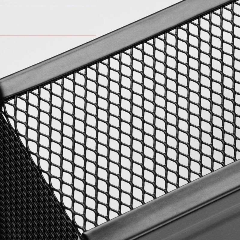 Stalinis raštinės reikmenų laikiklis Kūrybiškas metalinis rašiklio laikiklis, pieštukų laikiklis, 3 tinklelis, dėžutės priedai