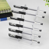 Stalak za četke za šminku sa 6 utora Plastični okomiti stalak za displej za olovke Držač kemijske olovke Držač papira za školski ured kod kuće