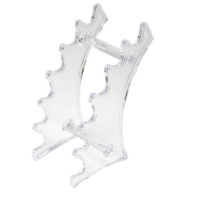 Stalak za četke za šminku sa 6 utora Plastični okomiti stalak za displej za olovke Držač kemijske olovke Držač papira za školski ured kod kuće