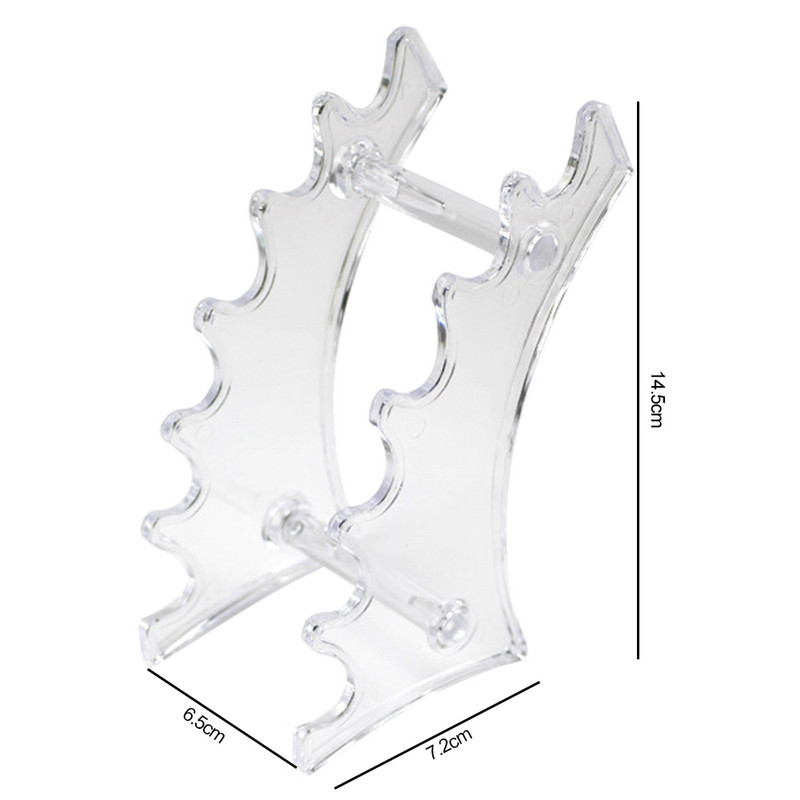 Stalak za četke za šminku sa 6 utora Plastični okomiti stalak za displej za olovke Držač kemijske olovke Držač papira za školski ured kod kuće