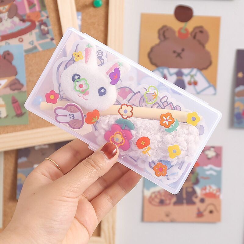 MINKYS 2tk/partii Läbipaistev lauaarvuti pliiatsikarp Fotokaardid Säilituskast Klassifikatsioonikarp Kooli kontoritarbed