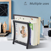 Suport pentru organizator de cărți decorativ pentru suport pentru cărți 6x3,6x6,57 inch Perfect pentru birou, organizator de birou Suport de depozitare pentru cărți pentru reviste