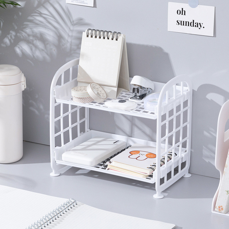 Ins stolna kutija za pohranu pohrane šminke Dvoslojna polica za pohranu Polica za pohranu stola Stolne police Kozmetički organizator Pohrana