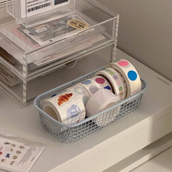 SKYSONIC Metal Storage Basket Desktop Sundries Organizer Φωτοκάρτες, χαρτικά, Μακιγιάζ Sorting Holder Office Home Προμηθευτές