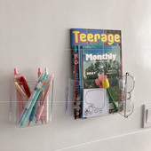 Sharkbang prozirna viseća kutija za pohranu Akrilni organizator za spavaonice bez bušenja Zidni držač za stalak za studentsku spavaću sobu