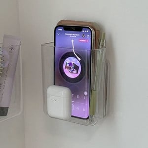 Sharkbang prozirna viseća kutija za pohranu Akrilni organizator za spavaonice bez bušenja Zidni držač za stalak za studentsku spavaću sobu