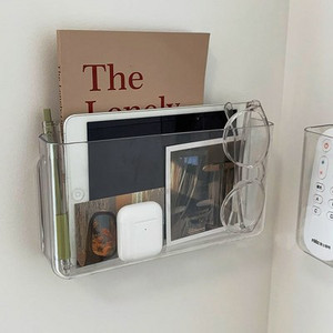 Sharkbang prozirna viseća kutija za pohranu Akrilni organizator za spavaonice bez bušenja Zidni držač za stalak za studentsku spavaću sobu