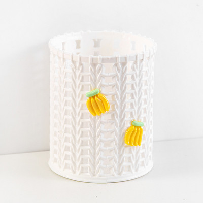 Kreativni imitirajući držač za olovke od ratana Slatka pernica Kutija Organizator Stolni organizator Skladištenje kista za šminku Uredski školski pribor