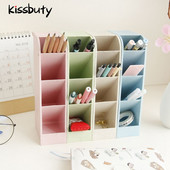 Spalvotas kūrybingas daugiafunkcis 4 tinklelis darbalaukio organizatorius rašiklio laikiklis makiažo laikymo dėžutė mokyklos biuro priedai Kanceliarinės prekės