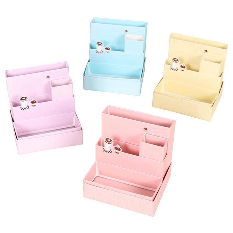 1PC Kozmetički organizatori šminke Kutija za pohranu Sklopivi pretinci Stolni organizator Držač spremnika za sitnice za uredski dom