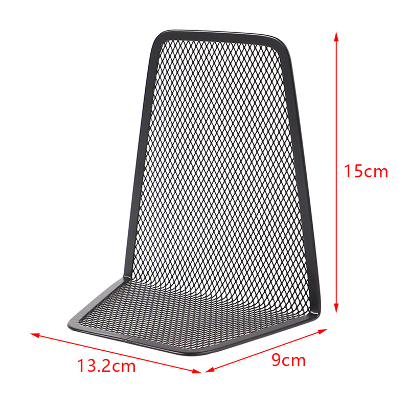 2 komada crnog metalnog mrežastog stolnog organizatora Stolni uredski pribor Kućni držač knjiga Držači za knjige