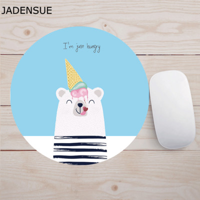 Kawaii podloga za miš Okrugla mekana podloga za računalo igrača Slatke podloge za stol Podloga za stol Neklizajuća PC Vodootporna podloga za miš za uredsko prijenosno računalo 20 cm