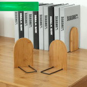 Nature Bamboo Desktop Organizer Office Home Knygų laikikliai Knygų galai Stovo laikiklis lentyna Knygų lentyna