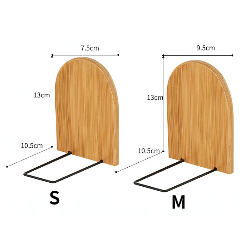Nature Bamboo Desktop Organizer Office Home Knygų laikikliai Knygų galai Stovo laikiklis lentyna Knygų lentyna