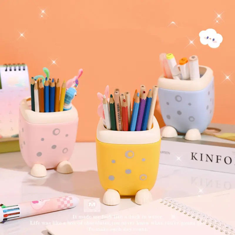 Χαριτωμένα χαρτικά μεγάλης χωρητικότητας Kawaii Θήκη για στυλό Δημιουργικά κινούμενα σχέδια, επιτραπέζια αποθήκευση σχολικών προμηθειών