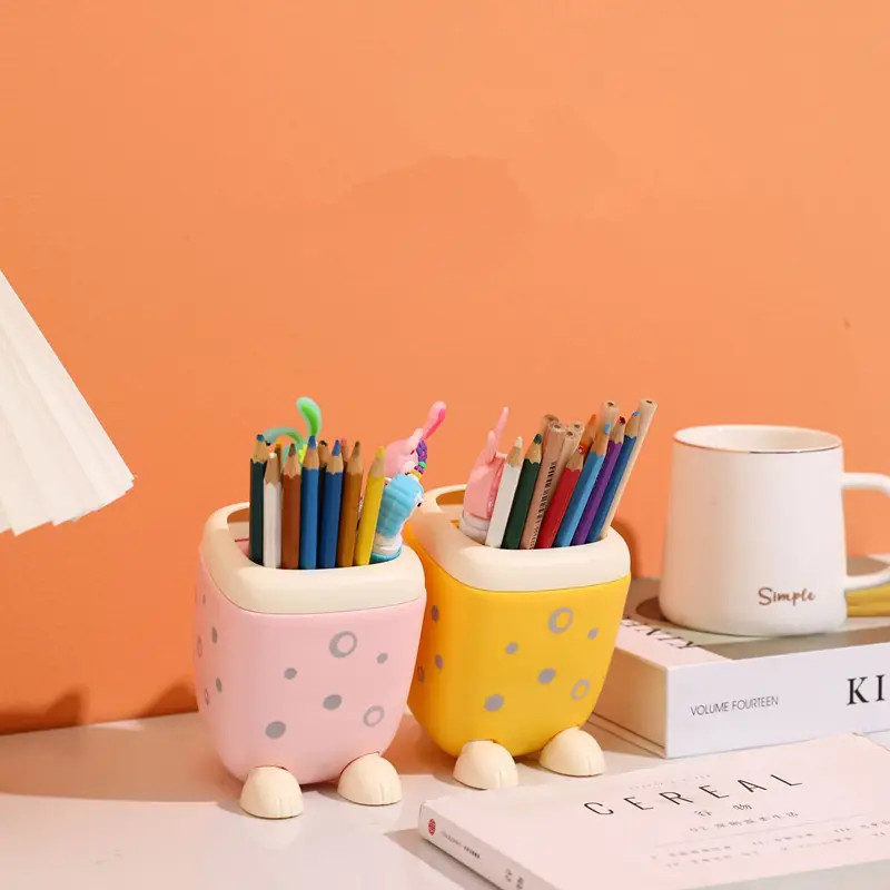 Χαριτωμένα χαρτικά μεγάλης χωρητικότητας Kawaii Θήκη για στυλό Δημιουργικά κινούμενα σχέδια, επιτραπέζια αποθήκευση σχολικών προμηθειών