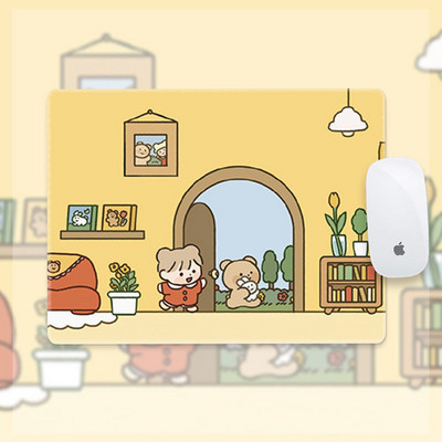 Mergaitės pelės kilimėlis mielas animacinis filmas studento stalo kilimėlis mergaitės riešo apsauga pagal užsakymą kompiuterio klaviatūros kilimėlis paauglių mergaičių miegamasis