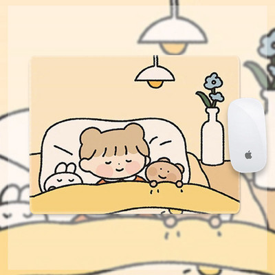 Mergaitės pelės kilimėlis mielas animacinis filmas studento stalo kilimėlis mergaitės riešo apsauga pagal užsakymą kompiuterio klaviatūros kilimėlis paauglių mergaičių miegamasis