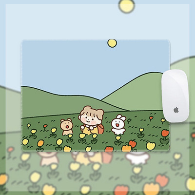 Mergaitės pelės kilimėlis mielas animacinis filmas studento stalo kilimėlis mergaitės riešo apsauga pagal užsakymą kompiuterio klaviatūros kilimėlis paauglių mergaičių miegamasis