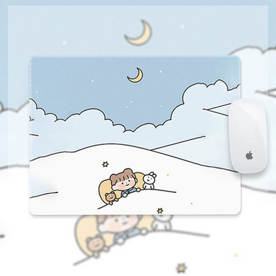 Mergaitės pelės kilimėlis mielas animacinis filmas studento stalo kilimėlis mergaitės riešo apsauga pagal užsakymą kompiuterio klaviatūros kilimėlis paauglių mergaičių miegamasis