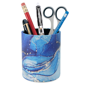 Държач за писалка PVC+PU Чаша за съхранение на писалка за молив, писалка, офис консумативи, моден слот за писалка, интелигентен контейнер за молив