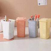 Lauaarvuti väike prügikasti pliiatsihoidja Mini koos kaanega laual Creative Laua paberikorvi hoiuämber