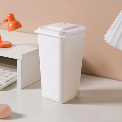 Lauaarvuti väike prügikasti pliiatsihoidja Mini koos kaanega laual Creative Laua paberikorvi hoiuämber