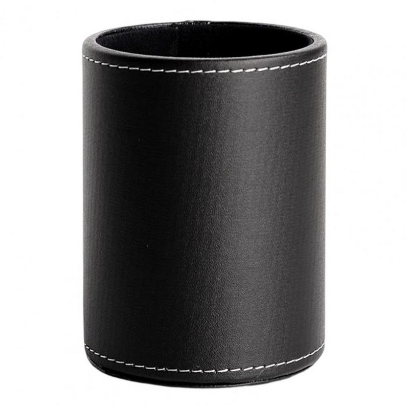 Pliiatsikonteiner, suur mahutavus, kompaktne suurus, säästa ruumi Kunstnahast ümmargune pliiatsihoidja lauaarvuti kirjatarvete hoiukarp koju
