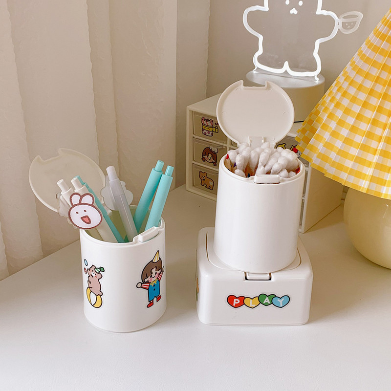 Sharkbang New Arrival ABS Mini Desktop Organizer Storage Box Μακιγιάζ Σχολικό Αξεσουάρ γραφείου Χαρτικά