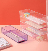 Átlátszó, fedél nélküli, egymásra rakható tárolódoboz fiókos válogatódoboz, asztali írószer és egyéb válogató ékszercsomagoló doboz