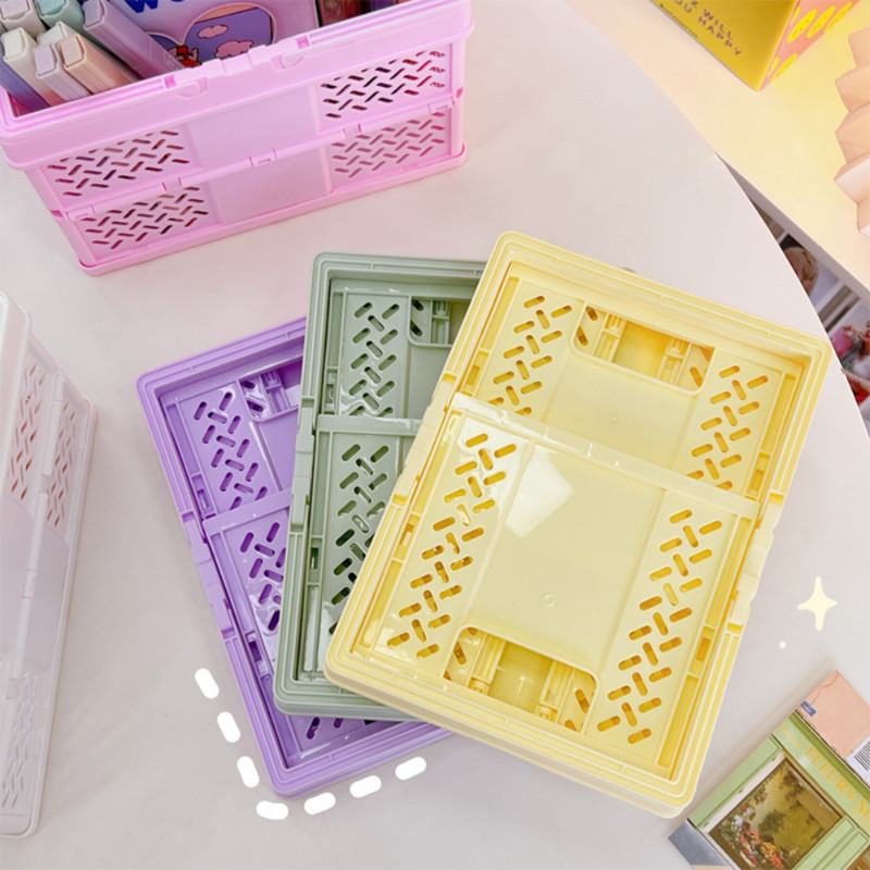 Mr. Paper 6 Stilska stolna crtana sklopiva košara za pohranu Kreativna mini šminka Višenamjenski držač za pisaći pribor