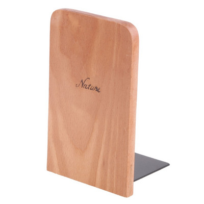 Nature Wooden Desktop Organizer Desktop Office Home Könyvtartók Csúszásgátló könyv véget ér
