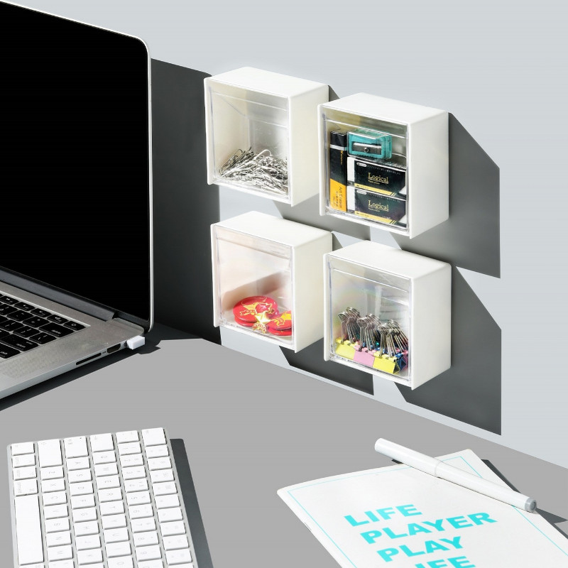 Átlátszó fali polc Fürdőszoba rendszerező Konyhai szekrény rendező Otthoni kütyük Ékszerek Műanyag dobozok Vatta törlőkendők Smink tok