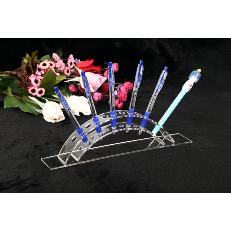 Suport pentru stilou din acril transparent Suport de afișare pentru stilou cu 12 sloturi pentru unghii/machiaj/perie de artă Suport organizator pentru studiouri de artă de birou