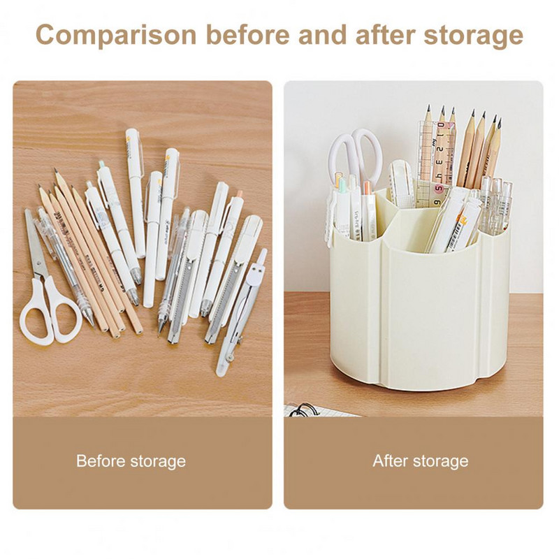 Pieštukų stovas Nešiojamas didelės talpos pieštukų stovas Stabilus pagrindo raštinės reikmenų laikiklis