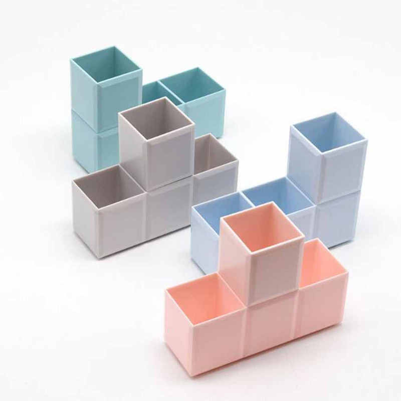 XRHYY Κουτί αποθήκευσης 3 διαμερισμάτων Fashion Desktop Αφαιρούμενο Fight Βάση θήκης στυλό μολυβοθήκης για Σχολικό Γραφείο Σπίτι