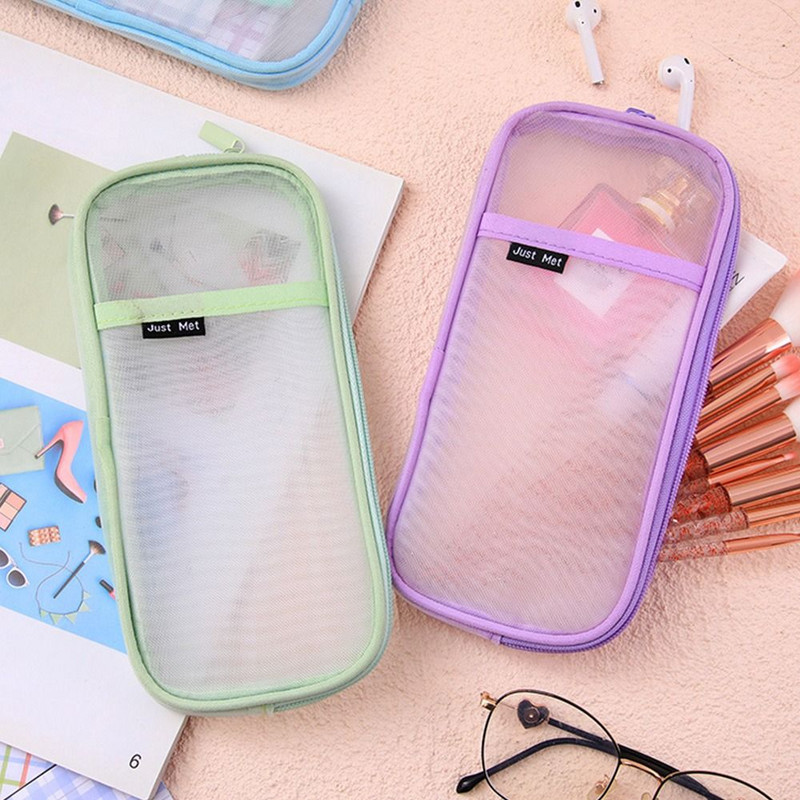 Kuum müük Multifunktsionaalne läbipaistev suure mahutavusega hoiukohver Kirjatarbed kasti pliiatsikotid pliiatsikarp