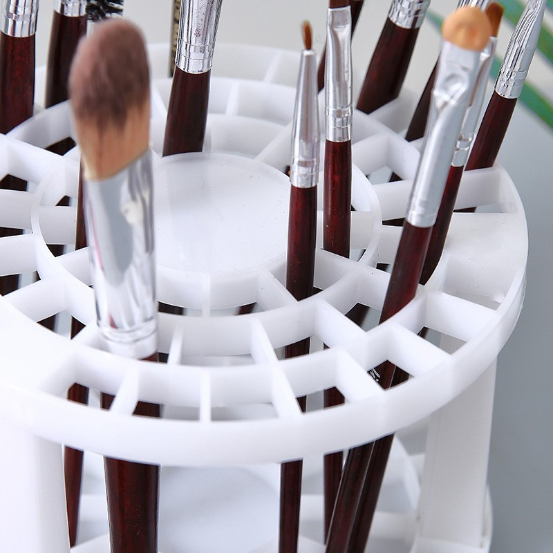 Jednoduchý držiak na perá s viacerými mriežkami, dievčenský držiak na štetce na make-up, stojan na umelecké farby, plastový stojan na dokončovanie pracovnej plochy pre študentov