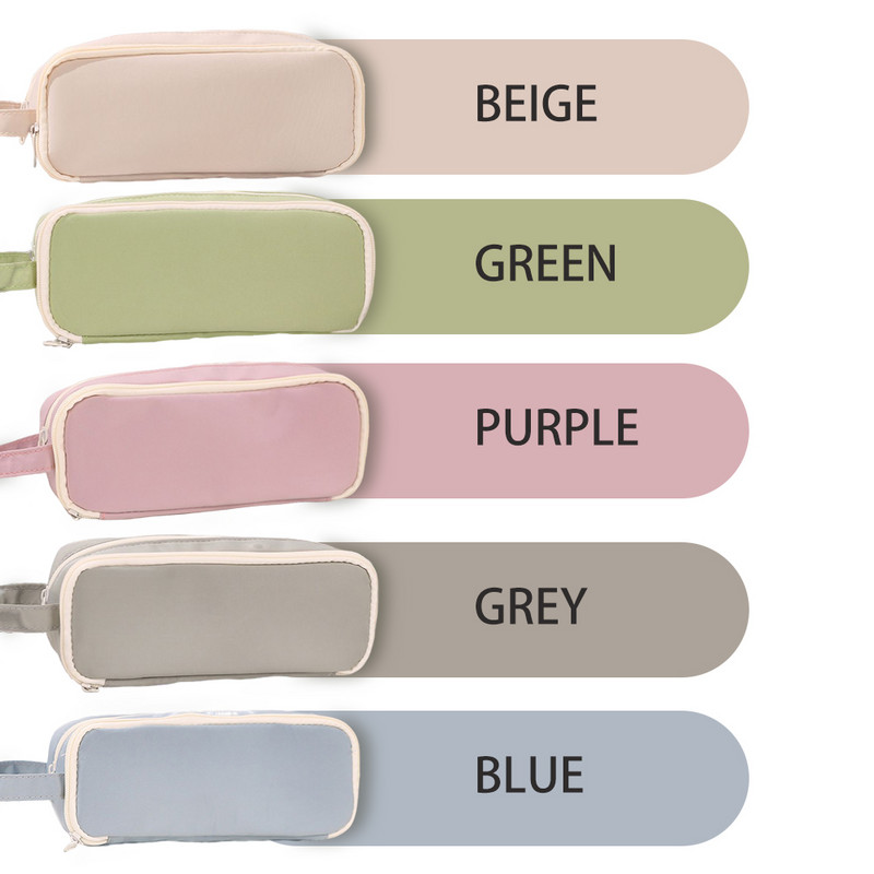 Organizator de papetărie de mare capacitate Suport pentru creioane Cadou drăguț școală Husă de depozitare pentru birou Geanta creion Fermoar Genți pentru stilouri solide