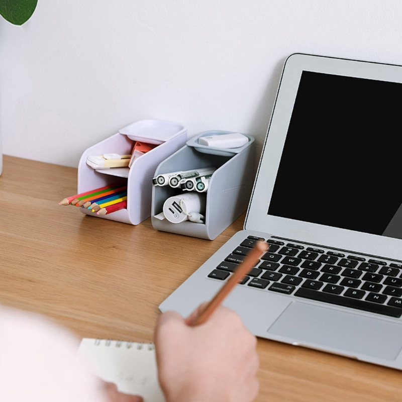 2-slojni horizontalni držač za olovke nalik ladici, držač za daljinski upravljač, stalak za markere u boji za uredsku školu