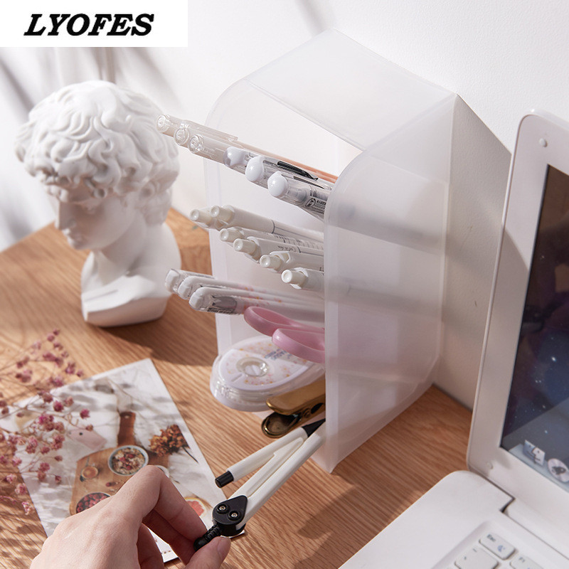 Lauapaneel pliiatsite jaoks Kirjatarvete hoiuruum Laua korraldaja Pintslialuse tarvik Lauakorteri kontorihoidja pliiatsi jaoks