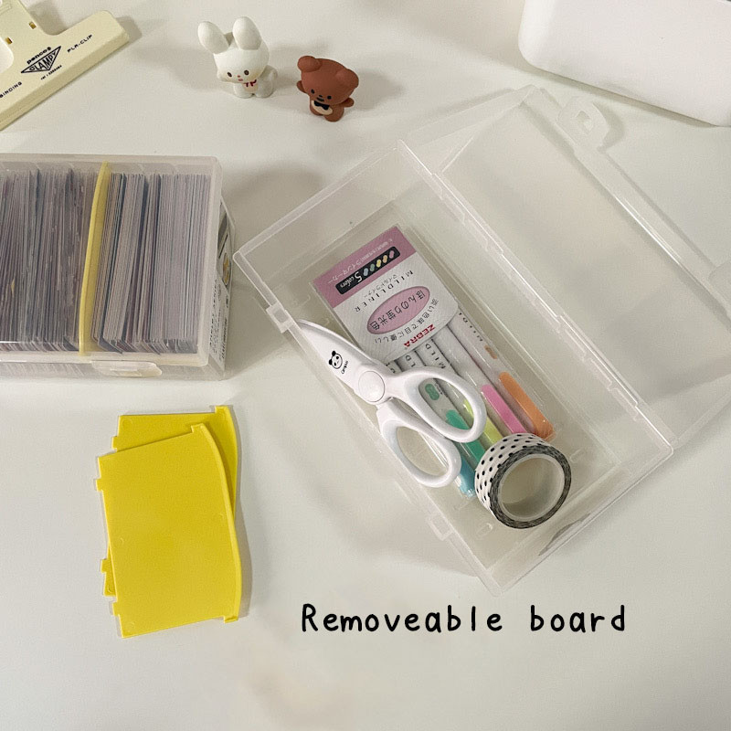 Sharkbang PP Kutija za pohranu Prozirni stolni organizator Veliki kapacitet Prilagodba Razglednice Naljepnice Kutija Držač potpaketa Pribor