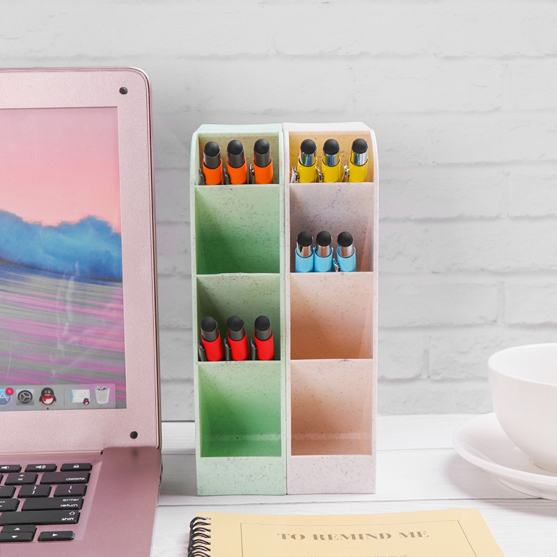 Multifunktsionaalne 4 restiga lauaarvuti hoiukast kosmeetikatoodete hoiustamise alamrestiga pliiatsiümbris meigikorraldaja lauahoidik