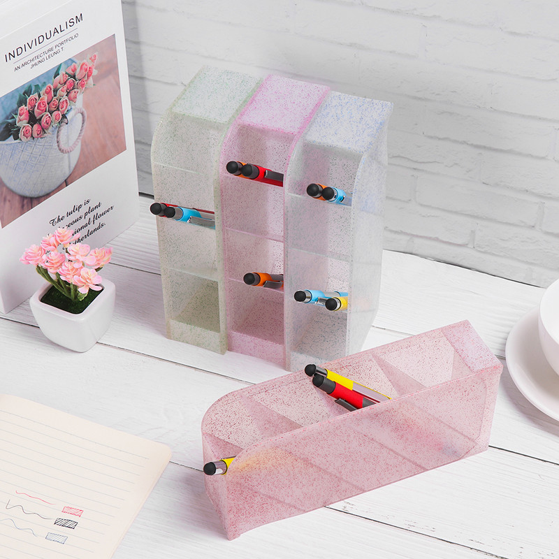 Multifunktsionaalne 4 restiga lauaarvuti hoiukast kosmeetikatoodete hoiustamise alamrestiga pliiatsiümbris meigikorraldaja lauahoidik