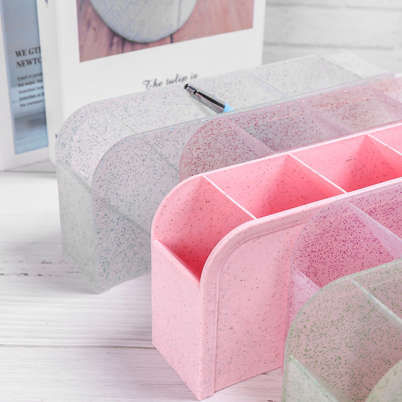 Multifunktsionaalne 4 restiga lauaarvuti hoiukast kosmeetikatoodete hoiustamise alamrestiga pliiatsiümbris meigikorraldaja lauahoidik